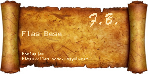 Flas Bese névjegykártya